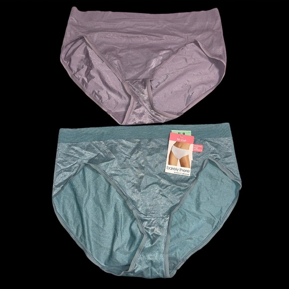 Vintage Barely There Panties Hi Cut Flawless Fit Ultrasleek 2913 Lot 2 Pairs XL - Picture 1 of 13